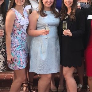 Lace baby blue dress